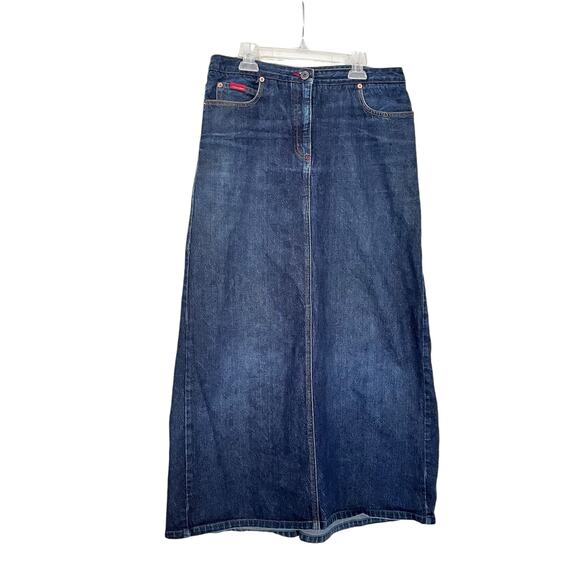 BCBG Vintage Blue Denim Maxi Jean Skirt Women’s Size 8 - Picture 1 of 5